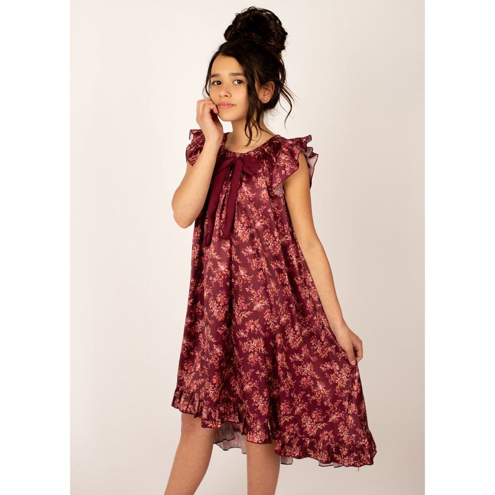 Joyfolie Mia Joy Blossom Nightgown in Ruby Floral Girl’s Size 14